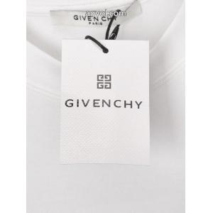 GIVENCHY万針刺繍クラシック梵字アルファベットロゴ背中カスタムピーチ長袖Tシャツ