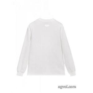 GIVENCHY万針刺繍クラシック梵字アルファベットロゴ背中カスタムピーチ長袖Tシャツ