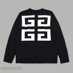 GIVENCHYスクエア大刺繍ラウンドネックセーター男女同型