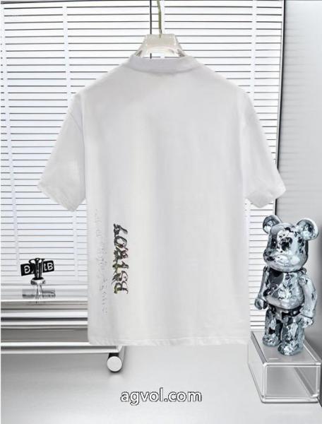 GIVENCHY 25 SS高バージョン胸貼りプリントロゴラウンドネック半袖Tシャツ 3