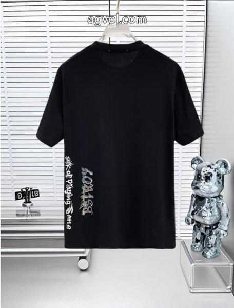GIVENCHY 25 SS高バージョン胸貼りプリントロゴラウンドネック半袖Tシャツ 5