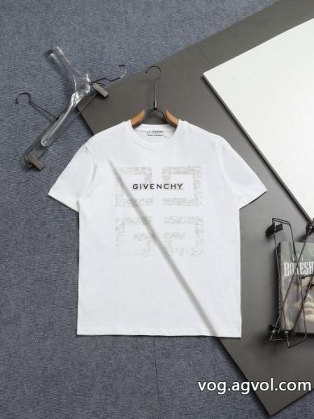 GIVENCHYセイコー透かしプリント半袖Tシャツ男女同型 0