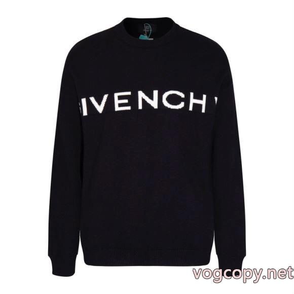GIVENCHYスクエア大刺繍ラウンドネックセーター男女同型 0 